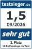 testsieger.de Reifenshop Studie 2026 - 1,5 sehr gut, 14 Reifenshops im Test